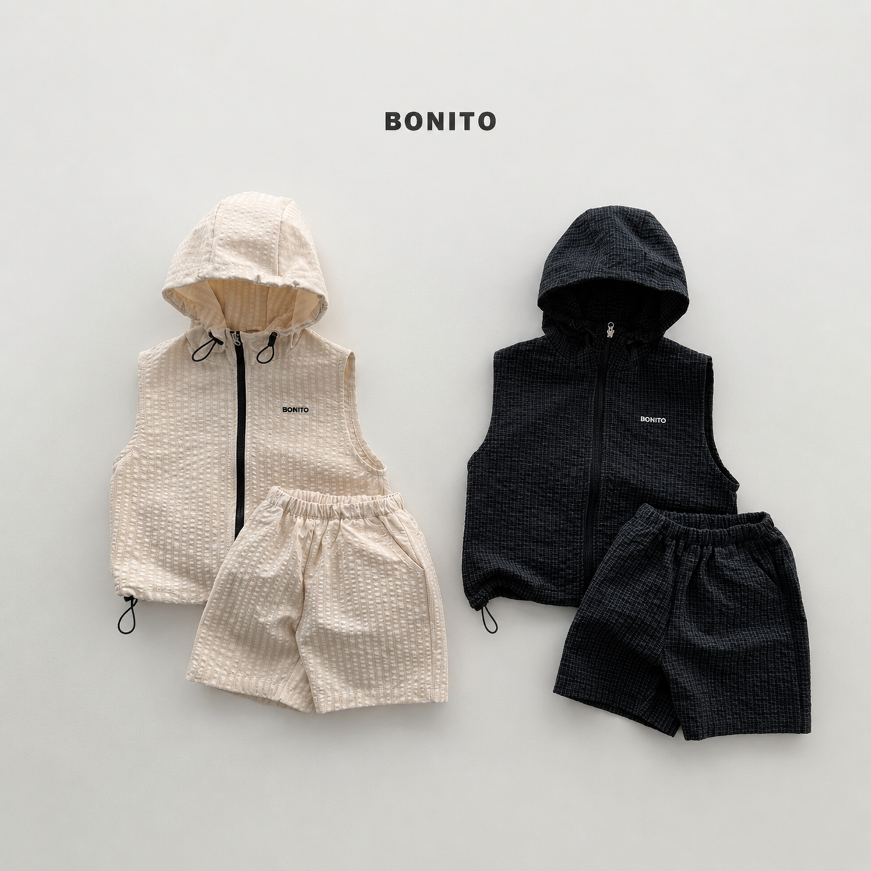 Bonito Vest Zip-up Set