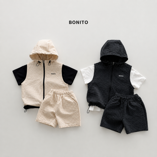 Bonito Vest Zip-up Set