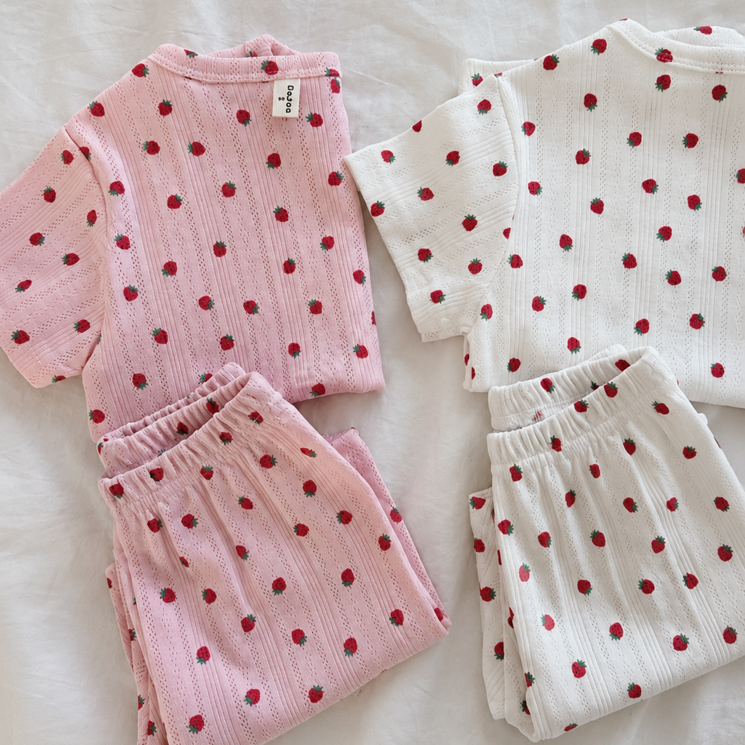 Dajoa Strawberry Pajama Set