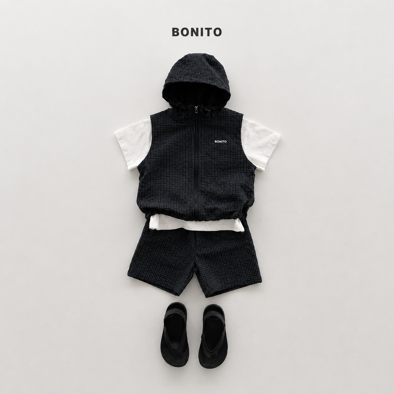 Bonito Vest Zip-up Set
