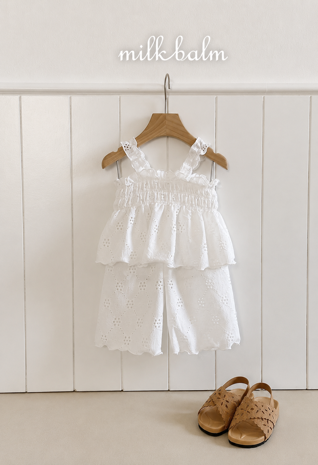 Milk Balm Perforated Smocked Set