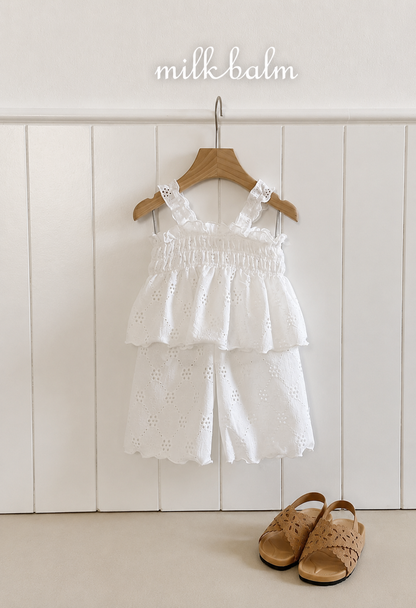 Milk Balm Perforated Smocked Set