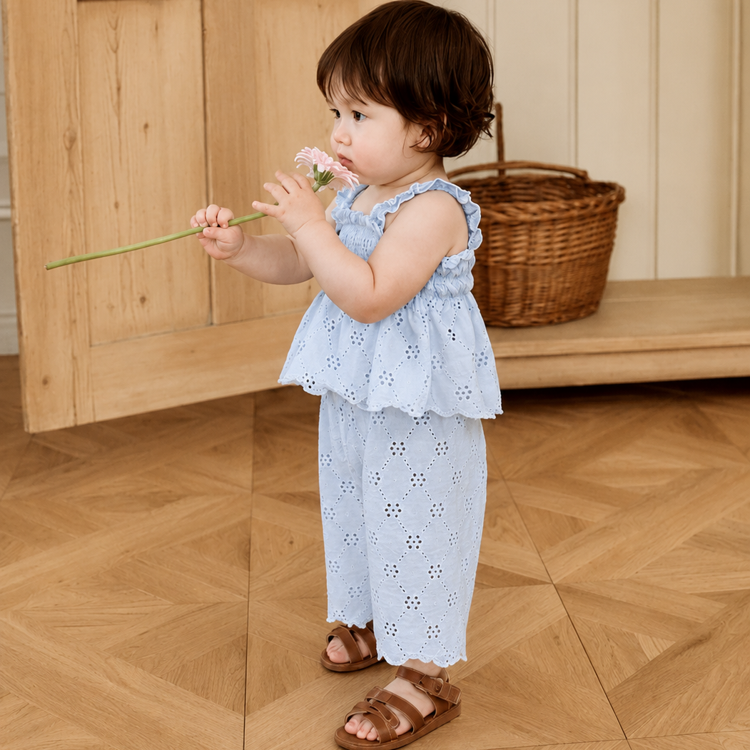 Milk Balm Perforated Smocked Set